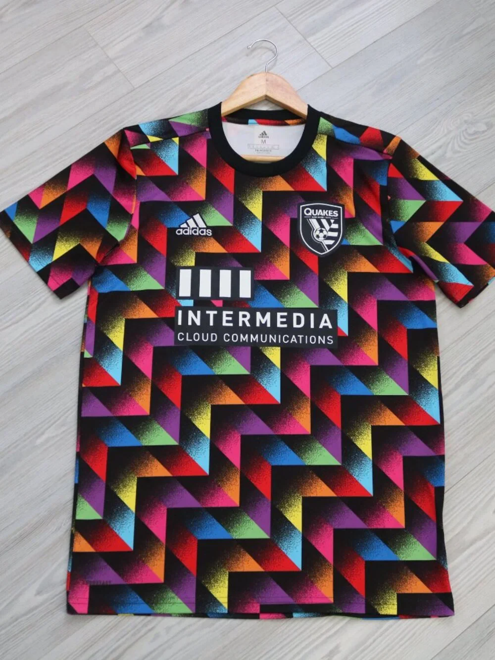 San Jose Earthquakes ALT Jersey Men's LGBTQ+ Rainbow Training Soccer Size M